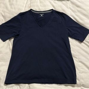 Jones New York Sport - Navy Blue V Neck S/S T Shirt - Petite Medium
